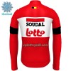 Cykeltrøje Langærmet Vinter 2022 Lotto Soudal Rød Hvid